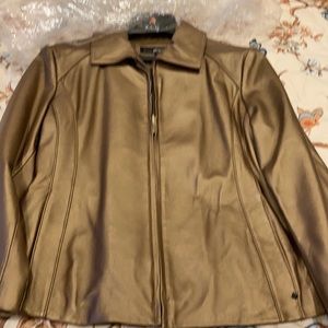 Gold leather jacket